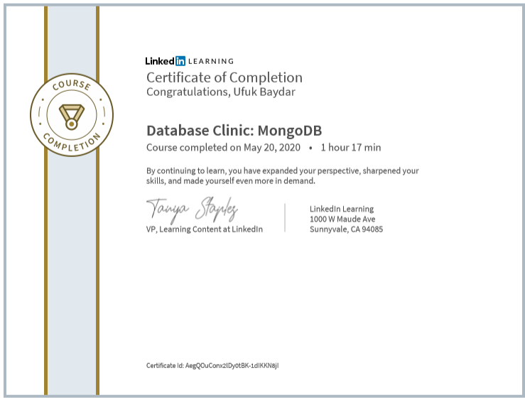 MongoDB Certificate